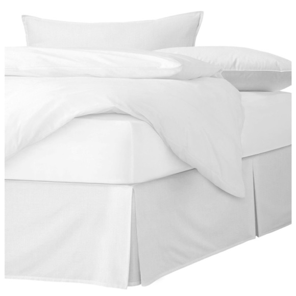 Charisma White King Sized Bed Skirt 18” Drop